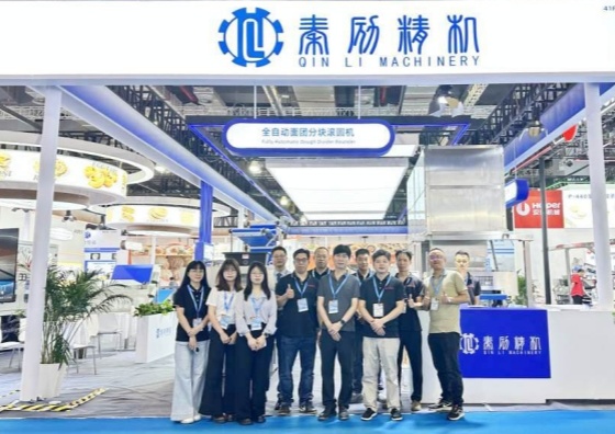面团分块,面团分块搓圆,冷冻面团,珠海勤力,秦励精机,面团分块滚圆机,源头厂家